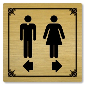 WC rozdělovník, 100x100mm, zlatá, Nebraska
